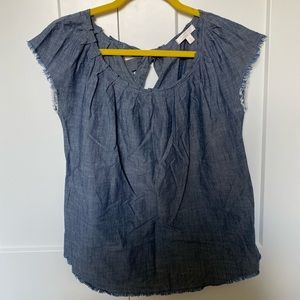 Lauren Conrad 100% Cotton Dark Blue Top Size S